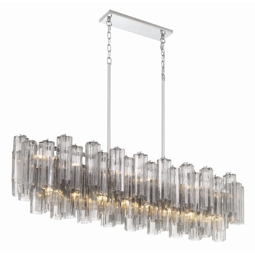 Addis 51.75'' Polished Chrome Linear Chandelier 51.75"W x 14.25"H x 14"D