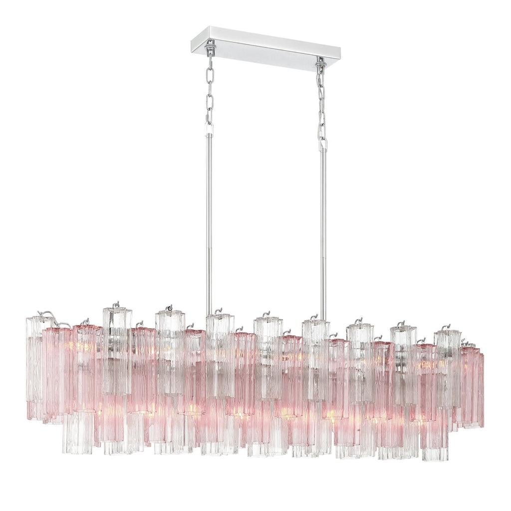 Addis 51.75'' Polished Chrome Linear Chandelier 51.75"W x 14.25"H x 14"D