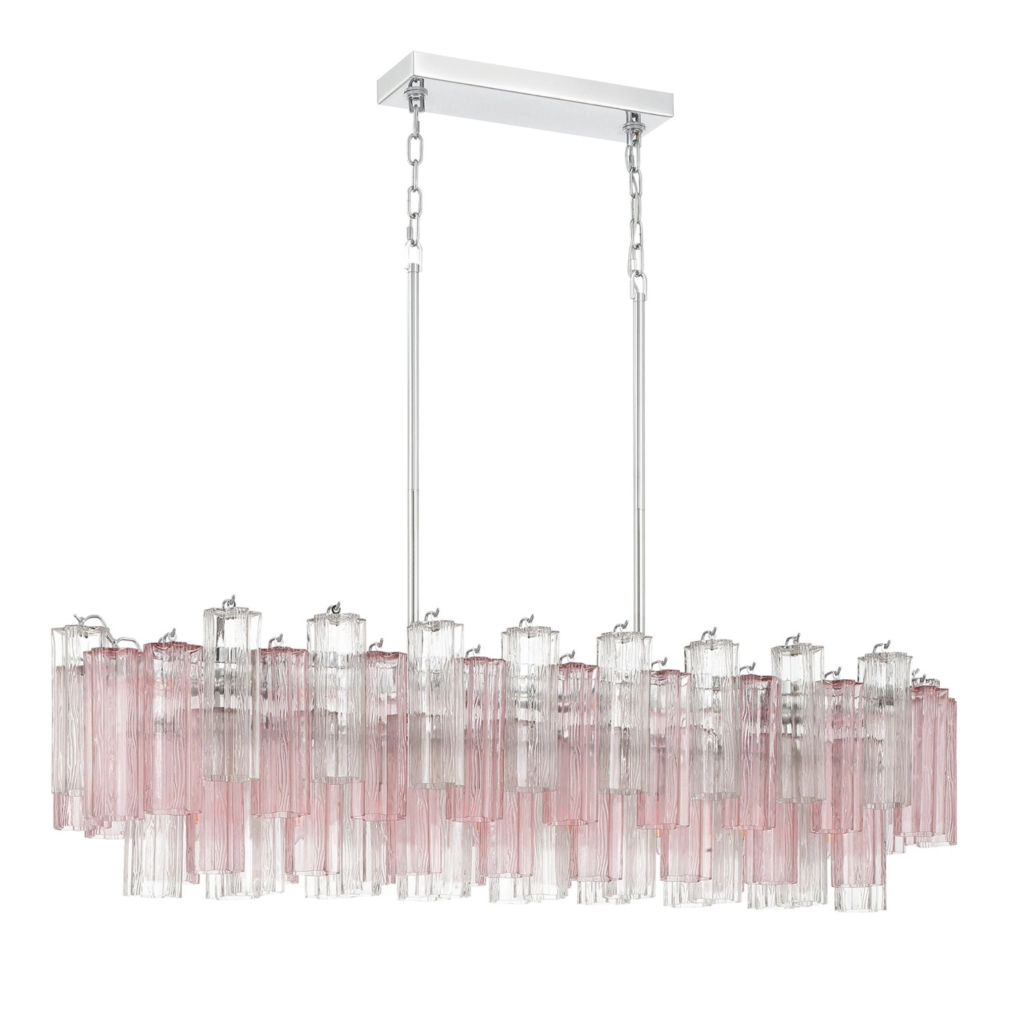 Addis 51.75'' Polished Chrome Linear Chandelier 51.75"W x 14.25"H x 14"D