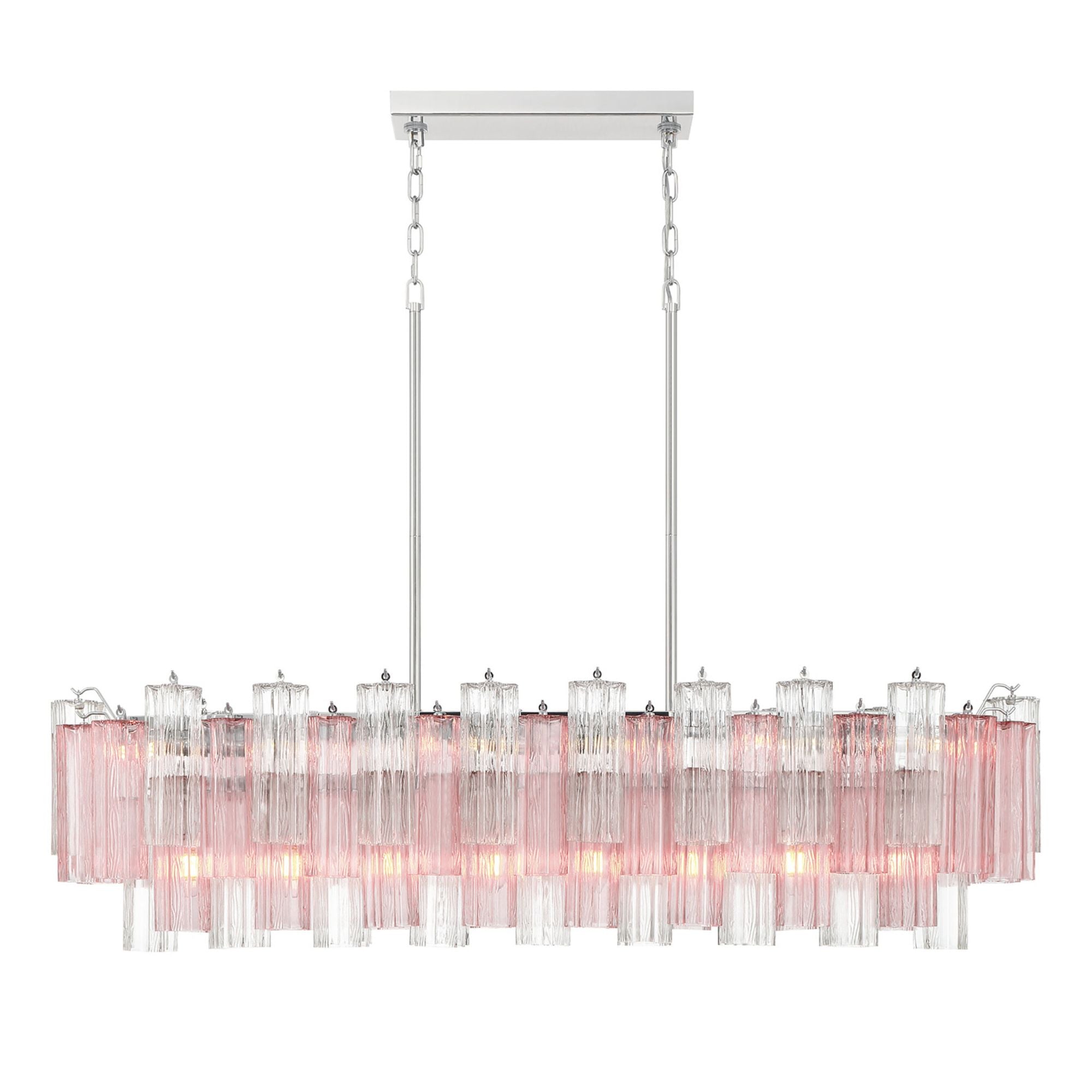 Addis 51.75'' Polished Chrome Linear Chandelier 51.75"W x 14.25"H x 14"D