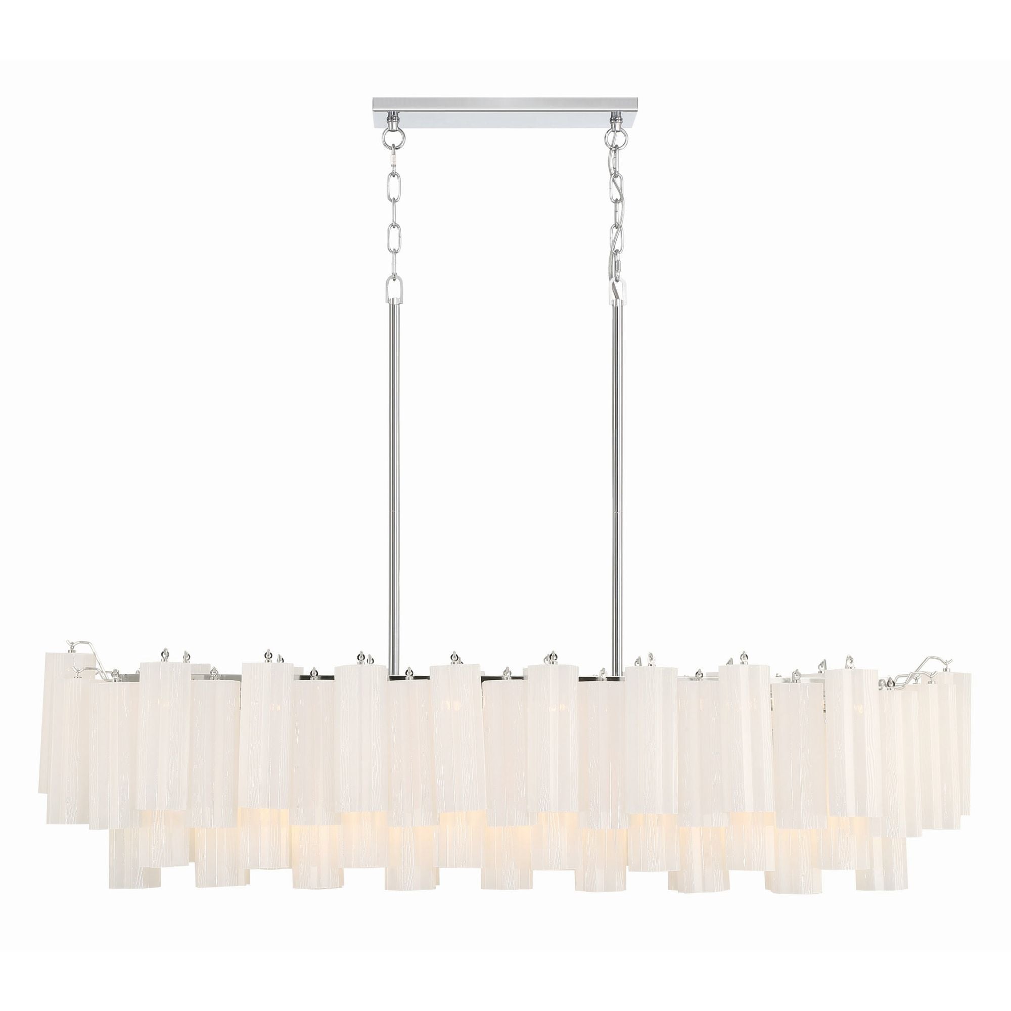 Addis 51.75'' Polished Chrome Linear Chandelier 51.75"W x 14.25"H x 14"D