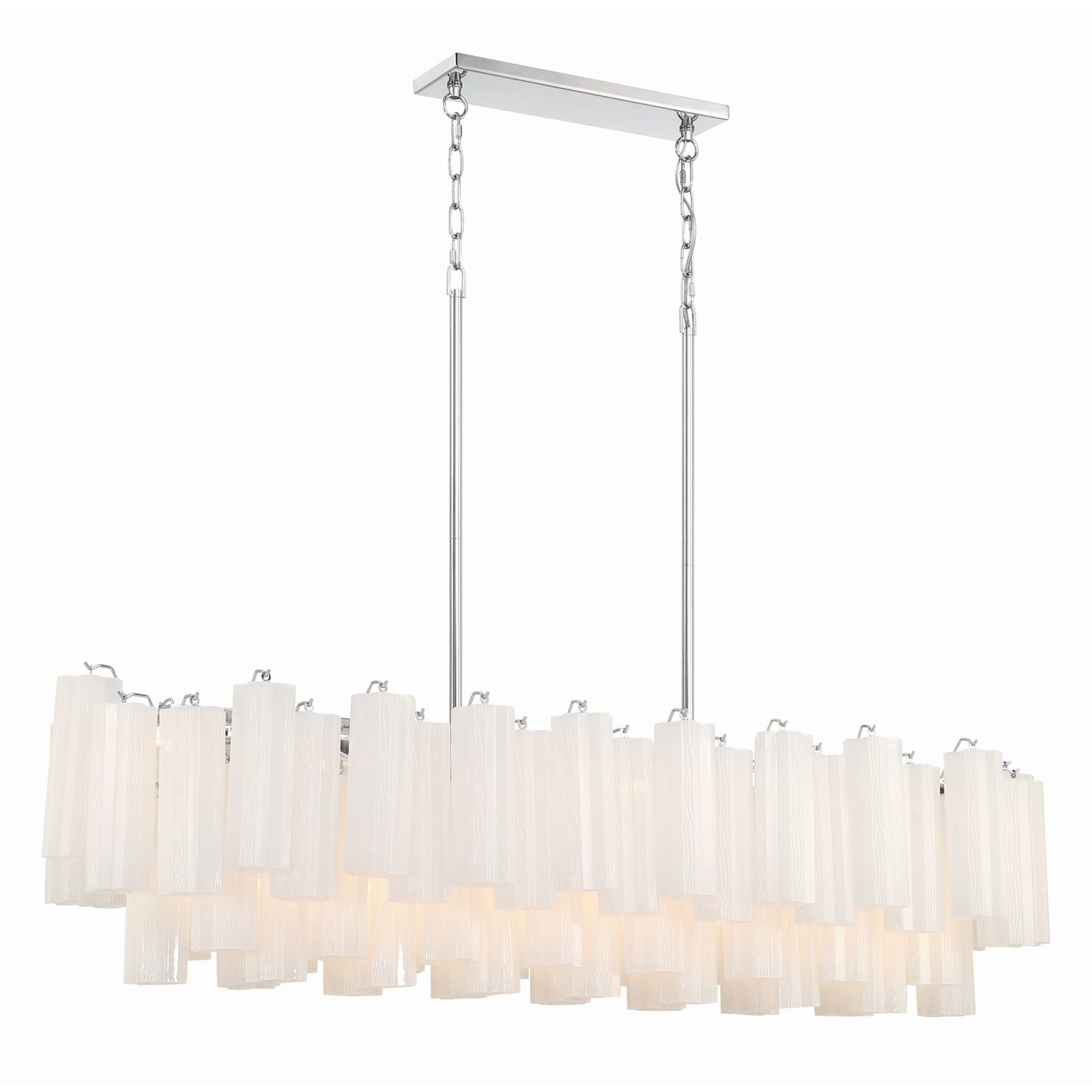 Addis 51.75'' Polished Chrome Linear Chandelier 51.75"W x 14.25"H x 14"D