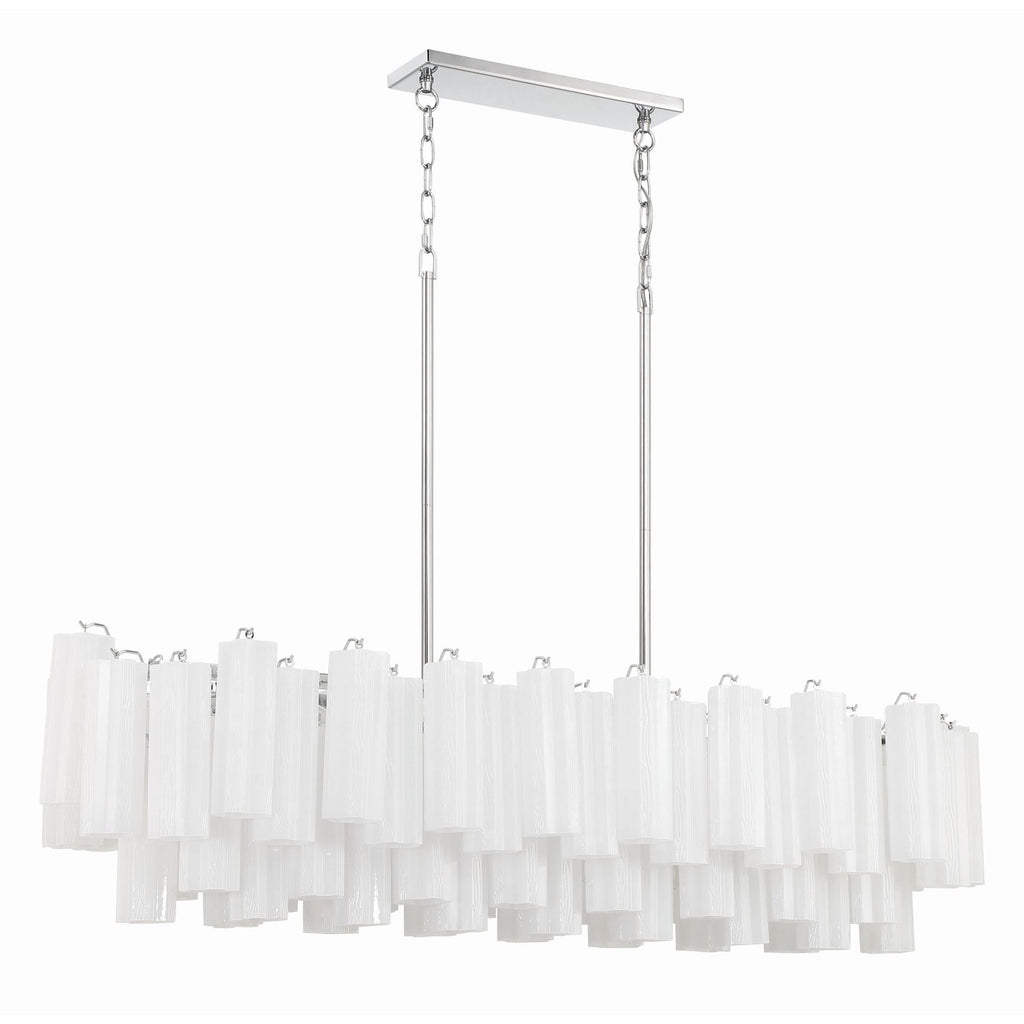 Addis 51.75'' Polished Chrome Linear Chandelier 51.75"W x 14.25"H x 14"D