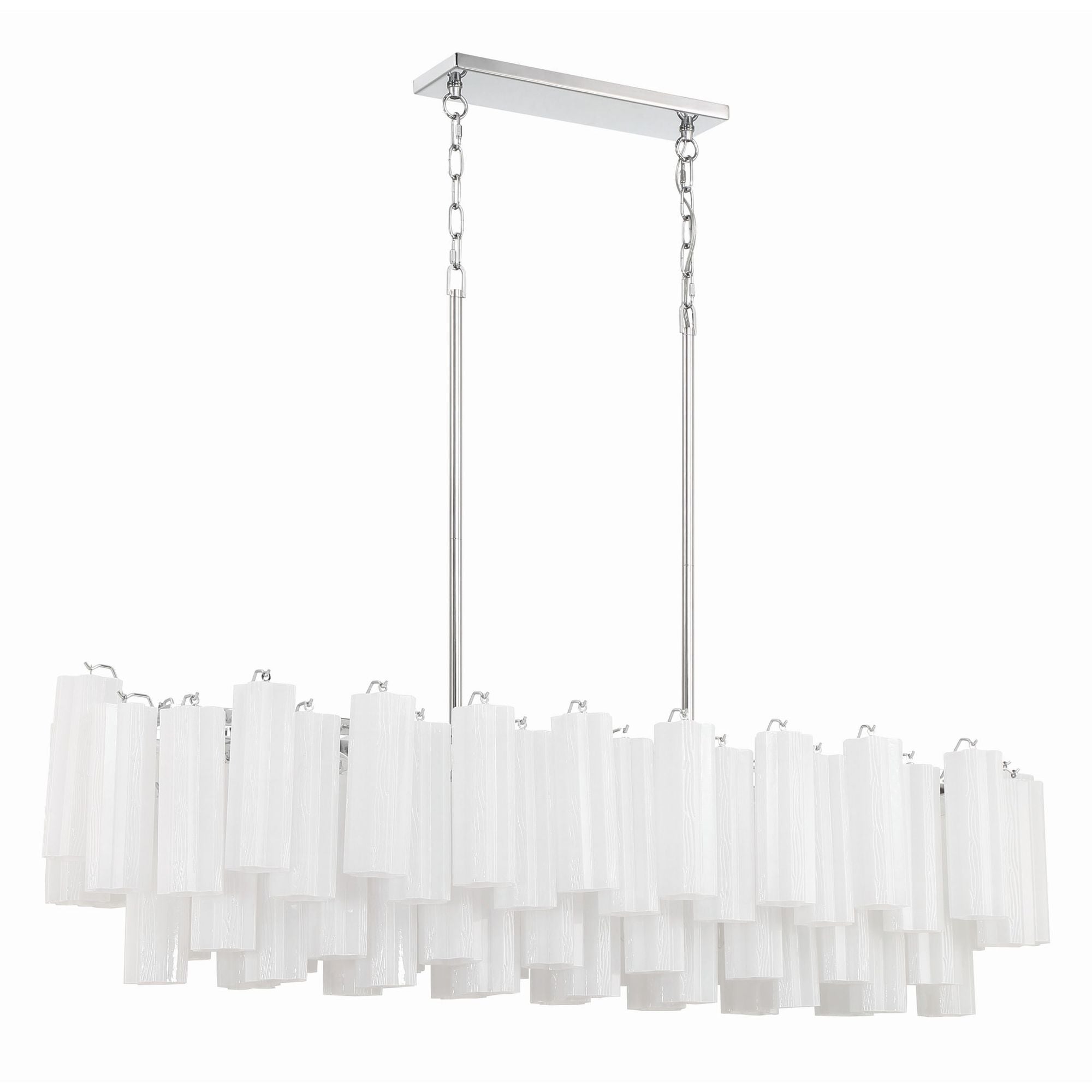 Addis 51.75'' Polished Chrome Linear Chandelier 51.75"W x 14.25"H x 14"D