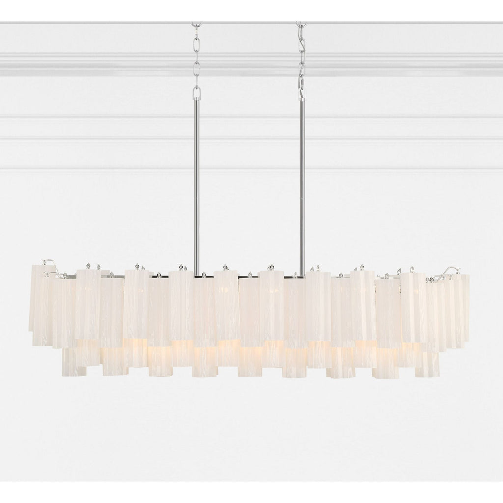 Addis 51.75'' Polished Chrome Linear Chandelier 51.75"W x 14.25"H x 14"D