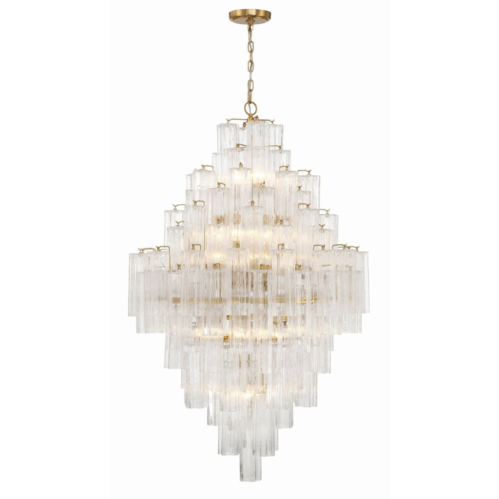 Addis 31.5'' Aged Brass Chandelier Clear 31.5"W x 50.5"H x 31.5"D