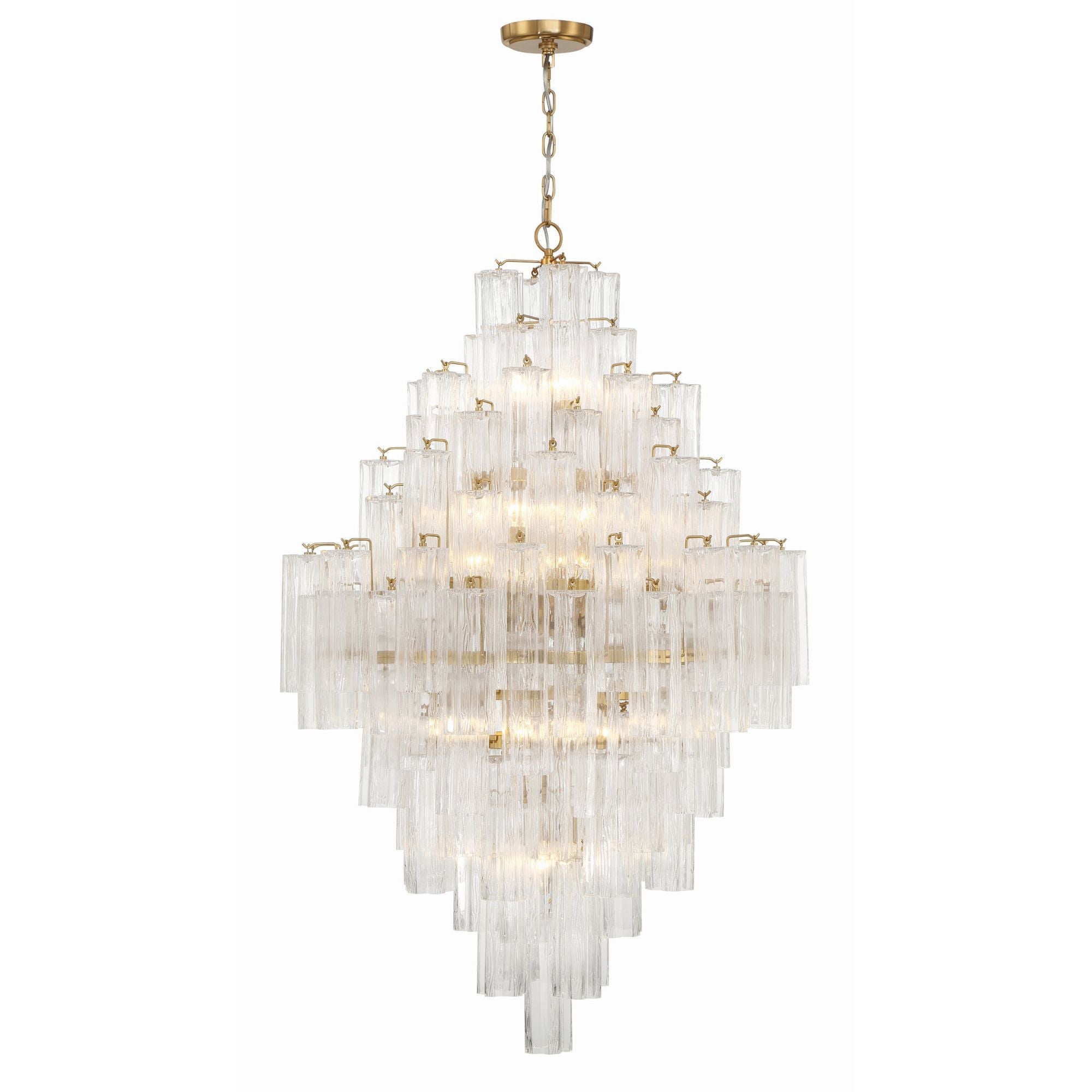 Addis 31.5'' Aged Brass Chandelier Clear 31.5"W x 50.5"H x 31.5"D