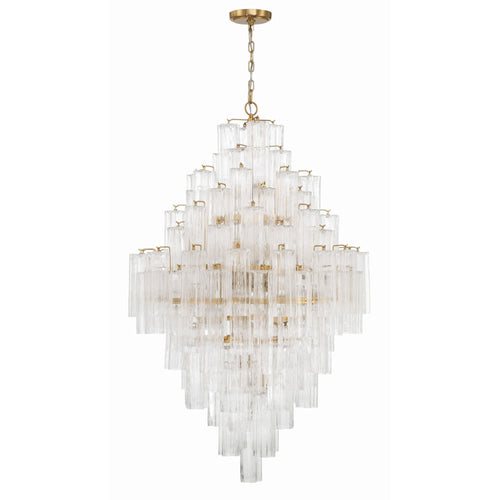 Addis 31.5'' Aged Brass Chandelier Clear 31.5"W x 50.5"H x 31.5"D