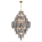 Addis 31.5'' Aged Brass Chandelier Gray 31.5"W x 50.5"H x 31.5"D