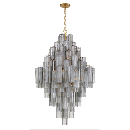 Addis 31.5'' Aged Brass Chandelier Gray 31.5"W x 50.5"H x 31.5"D