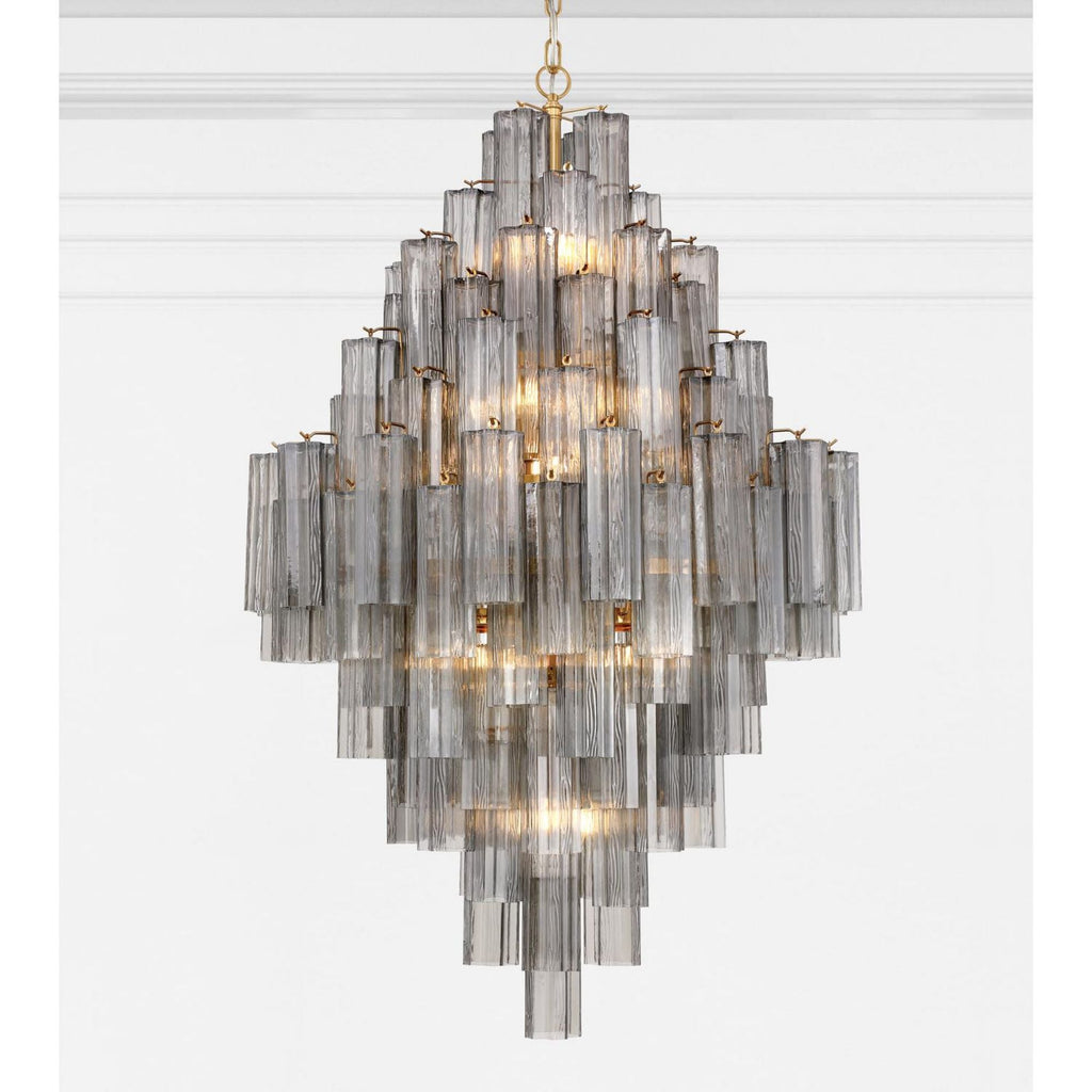 Addis 31.5'' Aged Brass Chandelier Gray 31.5"W x 50.5"H x 31.5"D