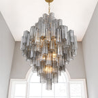 Addis 31.5'' Aged Brass Chandelier Gray 31.5"W x 50.5"H x 31.5"D