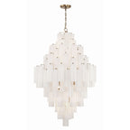 Addis 31.5'' Aged Brass Chandelier White 31.5"W x 50.5"H x 31.5"D