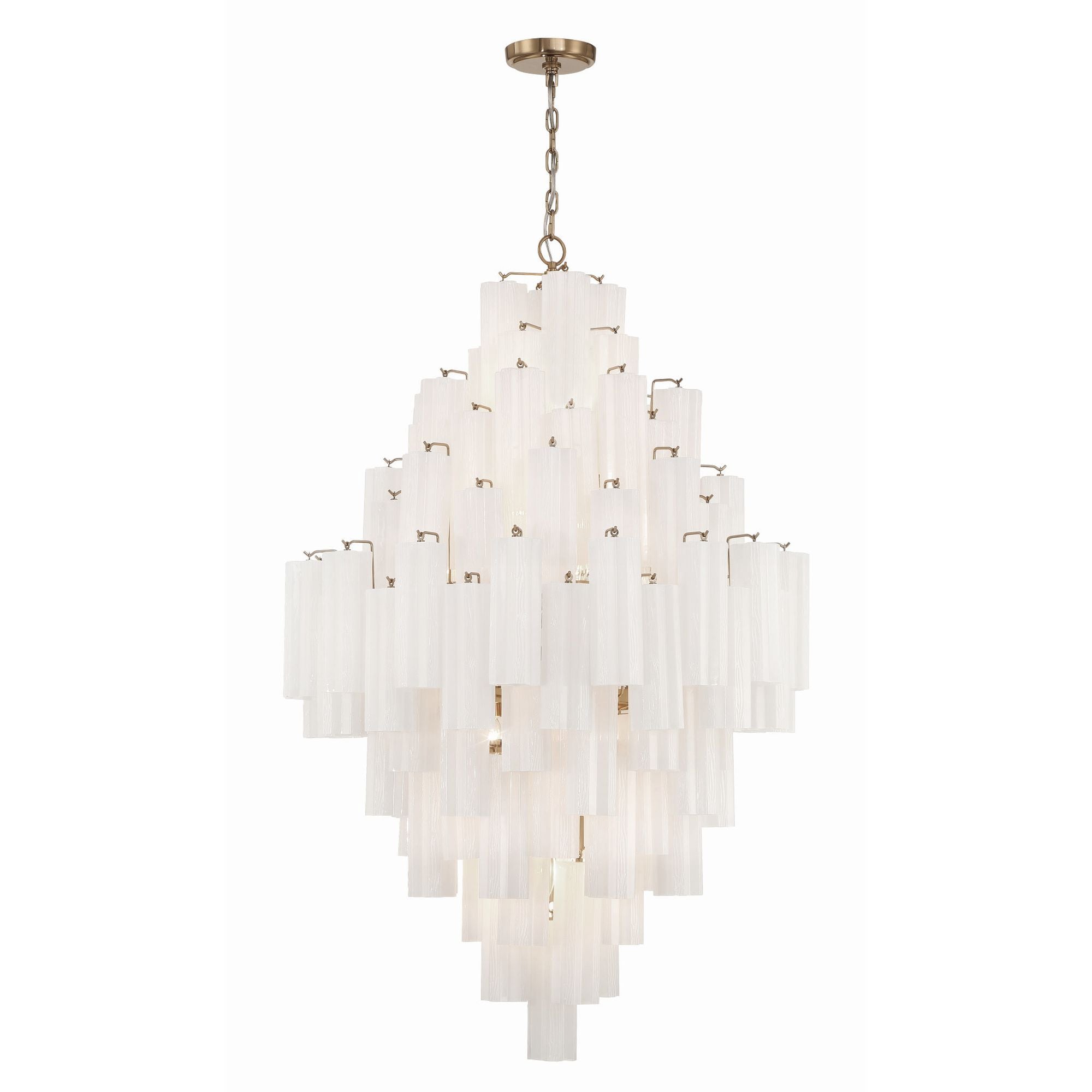 Addis 31.5'' Aged Brass Chandelier White 31.5"W x 50.5"H x 31.5"D