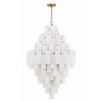 Addis 31.5'' Aged Brass Chandelier White 31.5"W x 50.5"H x 31.5"D
