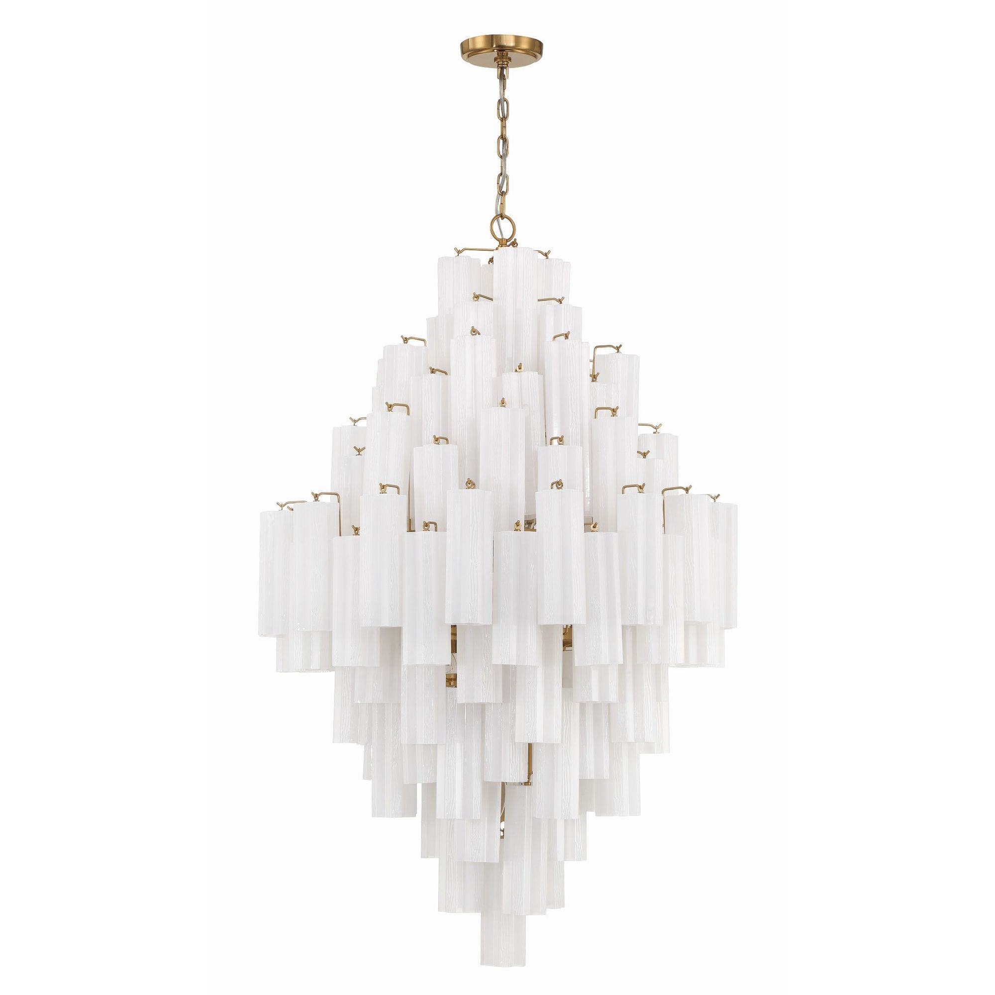 Addis 31.5'' Aged Brass Chandelier White 31.5"W x 50.5"H x 31.5"D