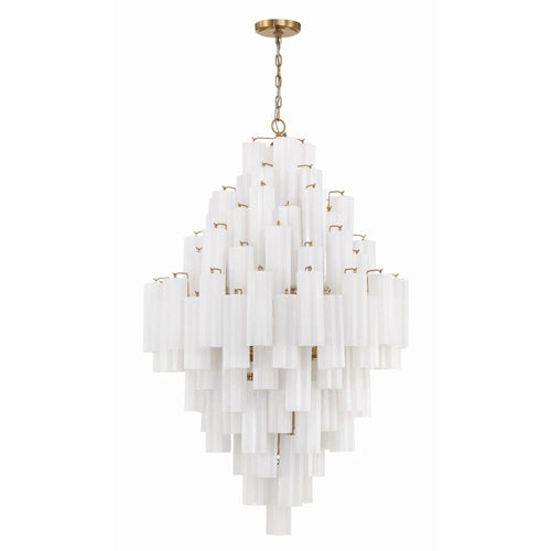Addis 31.5'' Aged Brass Chandelier White 31.5"W x 50.5"H x 31.5"D