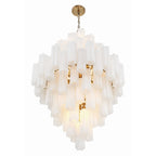 Addis 31.5'' Aged Brass Chandelier White 31.5"W x 50.5"H x 31.5"D