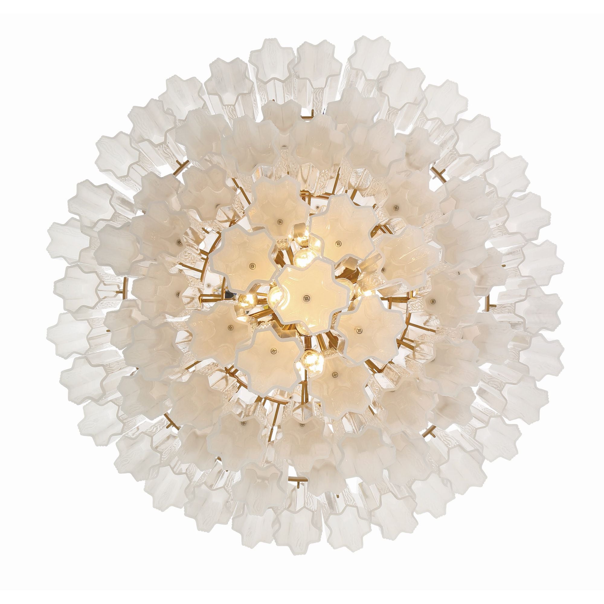Addis 31.5'' Aged Brass Chandelier White 31.5"W x 50.5"H x 31.5"D