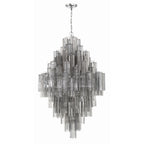 Addis 31.5'' Polished Chrome Chandelier Gray 31.5"W x 50.5"H x 31.5"D