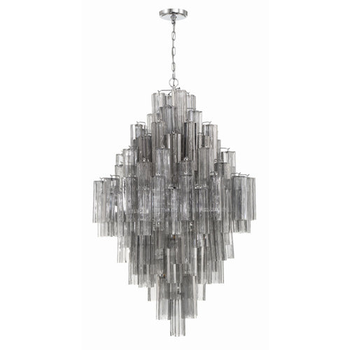 Addis 31.5'' Polished Chrome Chandelier Gray 31.5"W x 50.5"H x 31.5"D