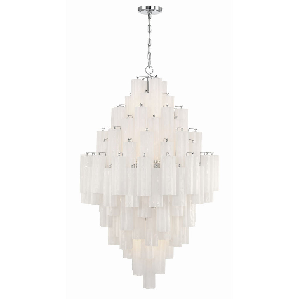 Addis 31.5'' Polished Chrome Chandelier White 31.5"W x 50.5"H x 31.5"D