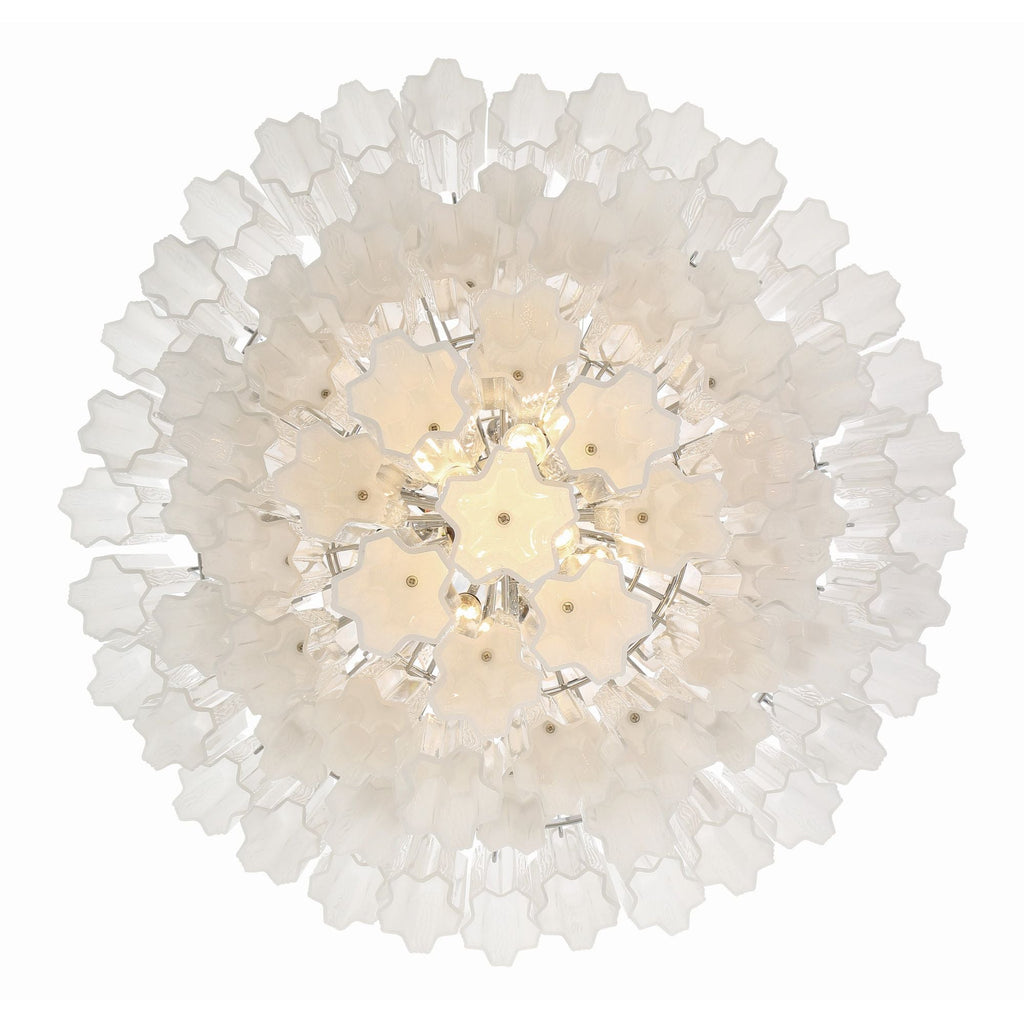 Addis 31.5'' Polished Chrome Chandelier White 31.5"W x 50.5"H x 31.5"D