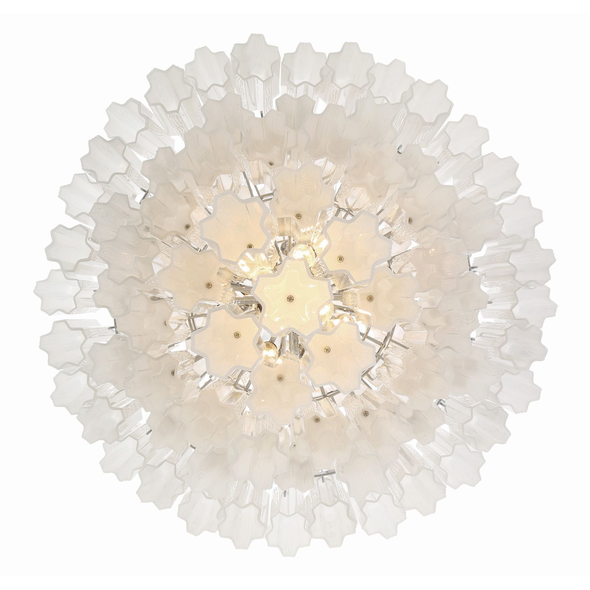 Addis 31.5'' Polished Chrome Chandelier White 31.5"W x 50.5"H x 31.5"D