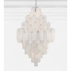 Addis 31.5'' Polished Chrome Chandelier White 31.5"W x 50.5"H x 31.5"D