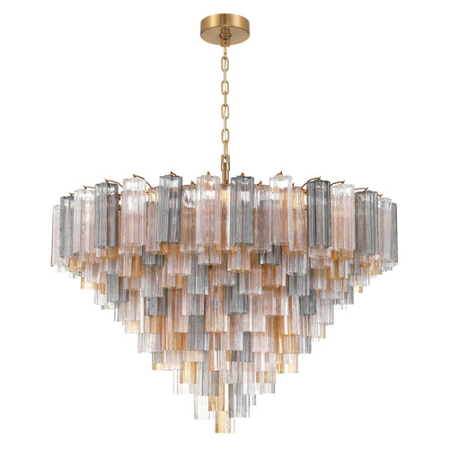 Addis 49'' Aged Brass Chandelier Multi 49"W x 42.5"H x 49"D