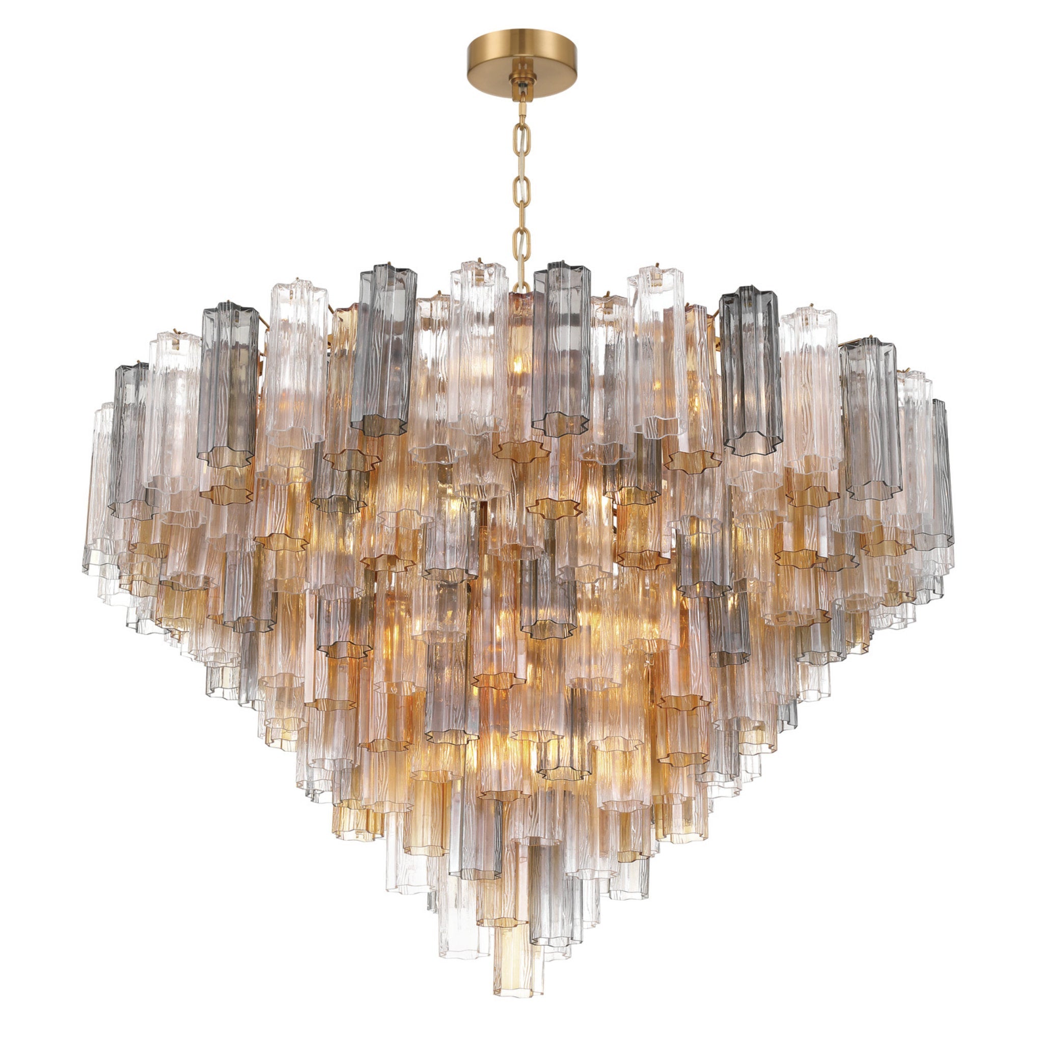 Addis 49'' Aged Brass Chandelier Multi 49"W x 42.5"H x 49"D