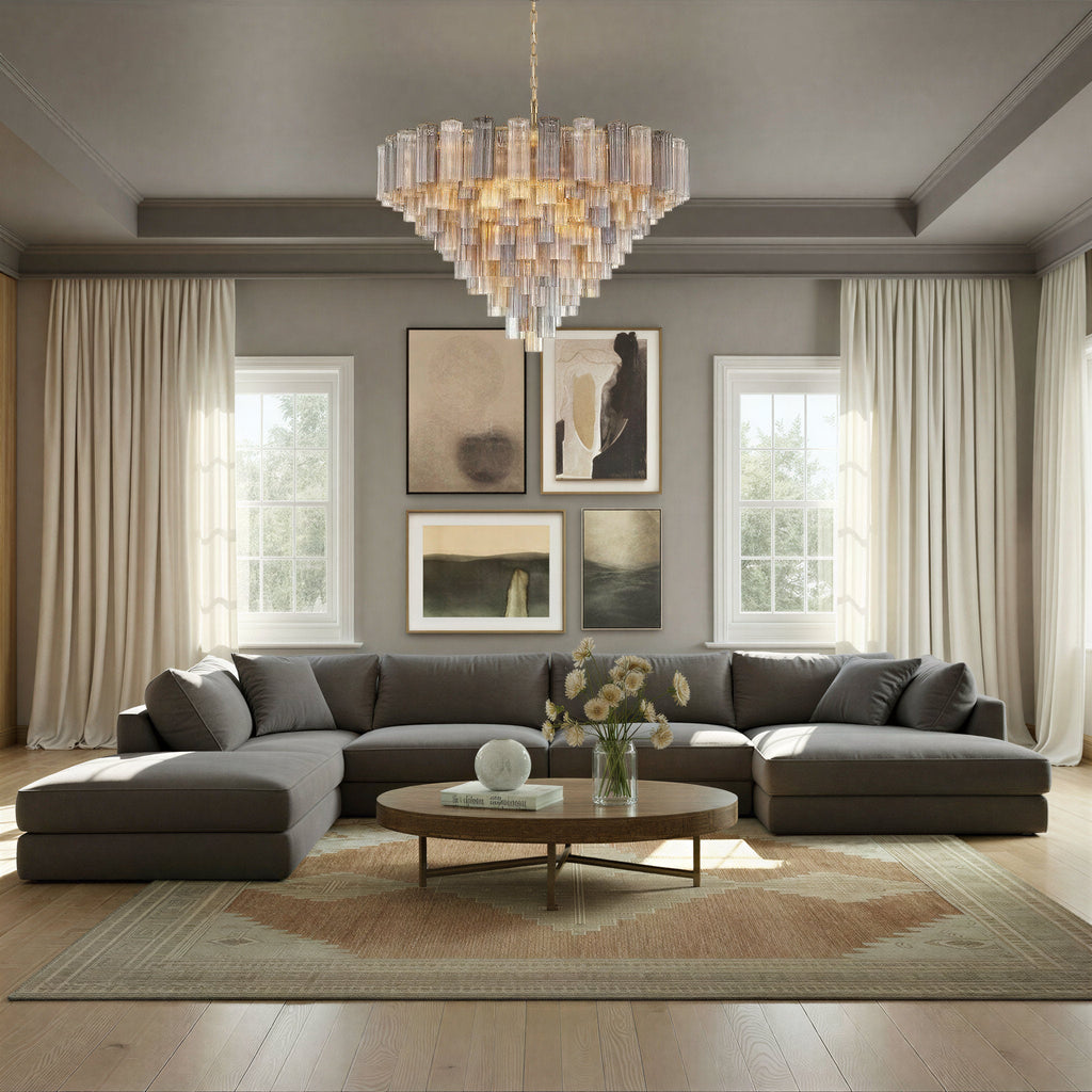 Addis 49'' Aged Brass Chandelier Multi 49"W x 42.5"H x 49"D