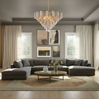 Addis 49'' Aged Brass Chandelier Multi 49"W x 42.5"H x 49"D