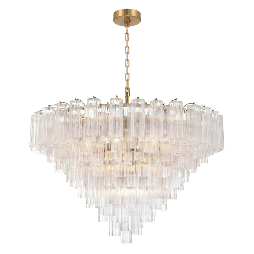 Addis 49'' Aged Brass Chandelier Clear 49"W x 42.5"H x 49"D