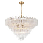 Addis 49'' Aged Brass Chandelier Clear 49"W x 42.5"H x 49"D