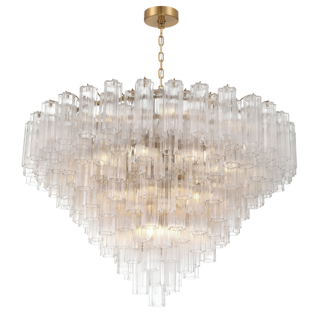 Addis 49'' Aged Brass Chandelier Clear 49"W x 42.5"H x 49"D