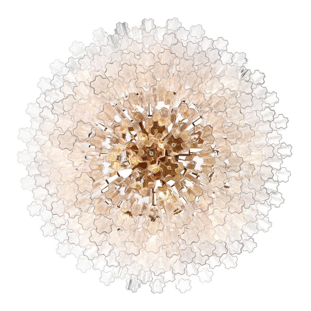 Addis 49'' Aged Brass Chandelier Clear 49"W x 42.5"H x 49"D