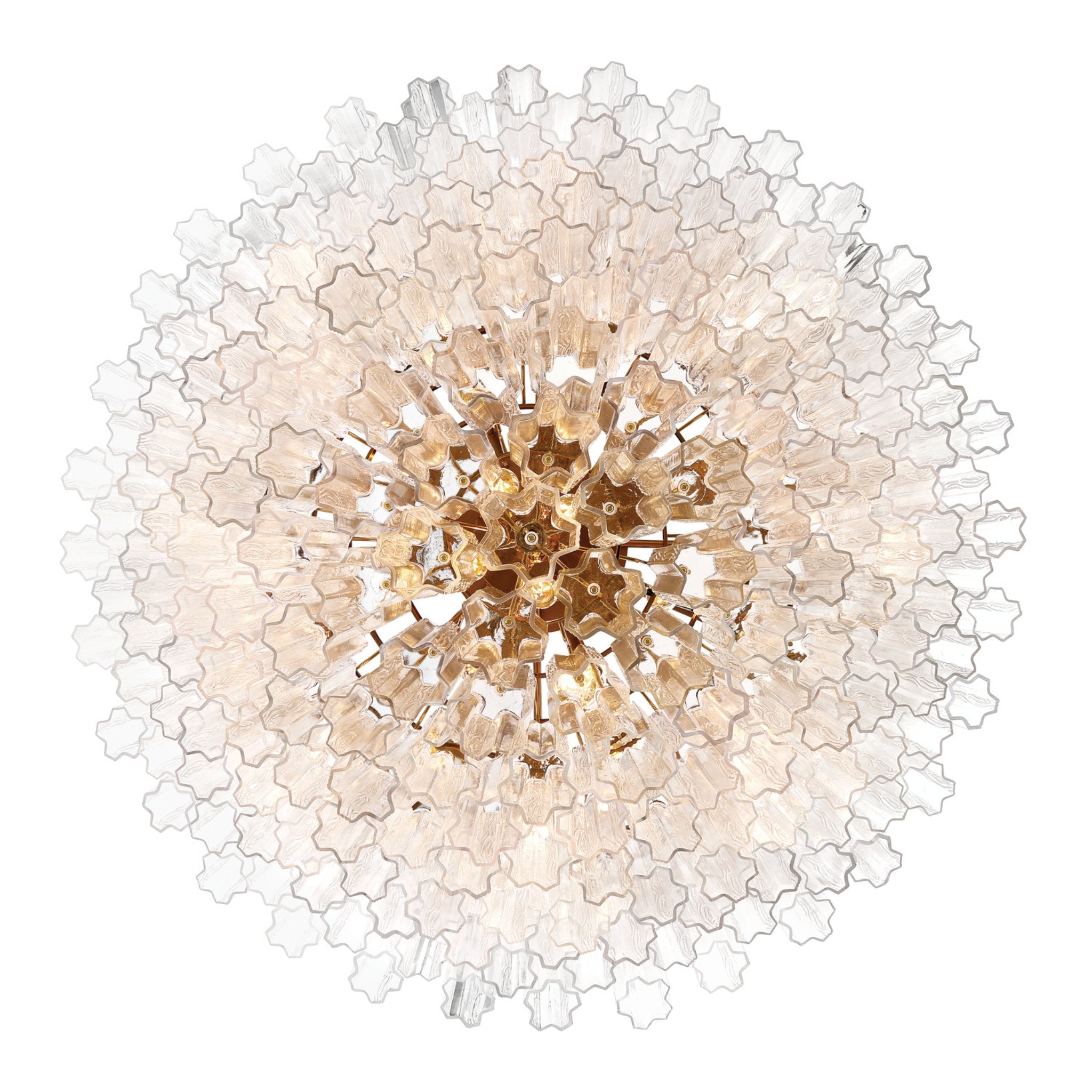Addis 49'' Aged Brass Chandelier Clear 49"W x 42.5"H x 49"D