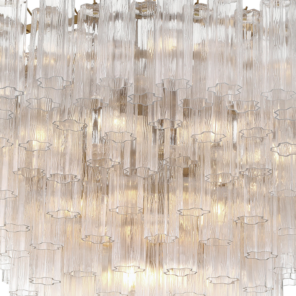 Addis 49'' Aged Brass Chandelier Clear 49"W x 42.5"H x 49"D