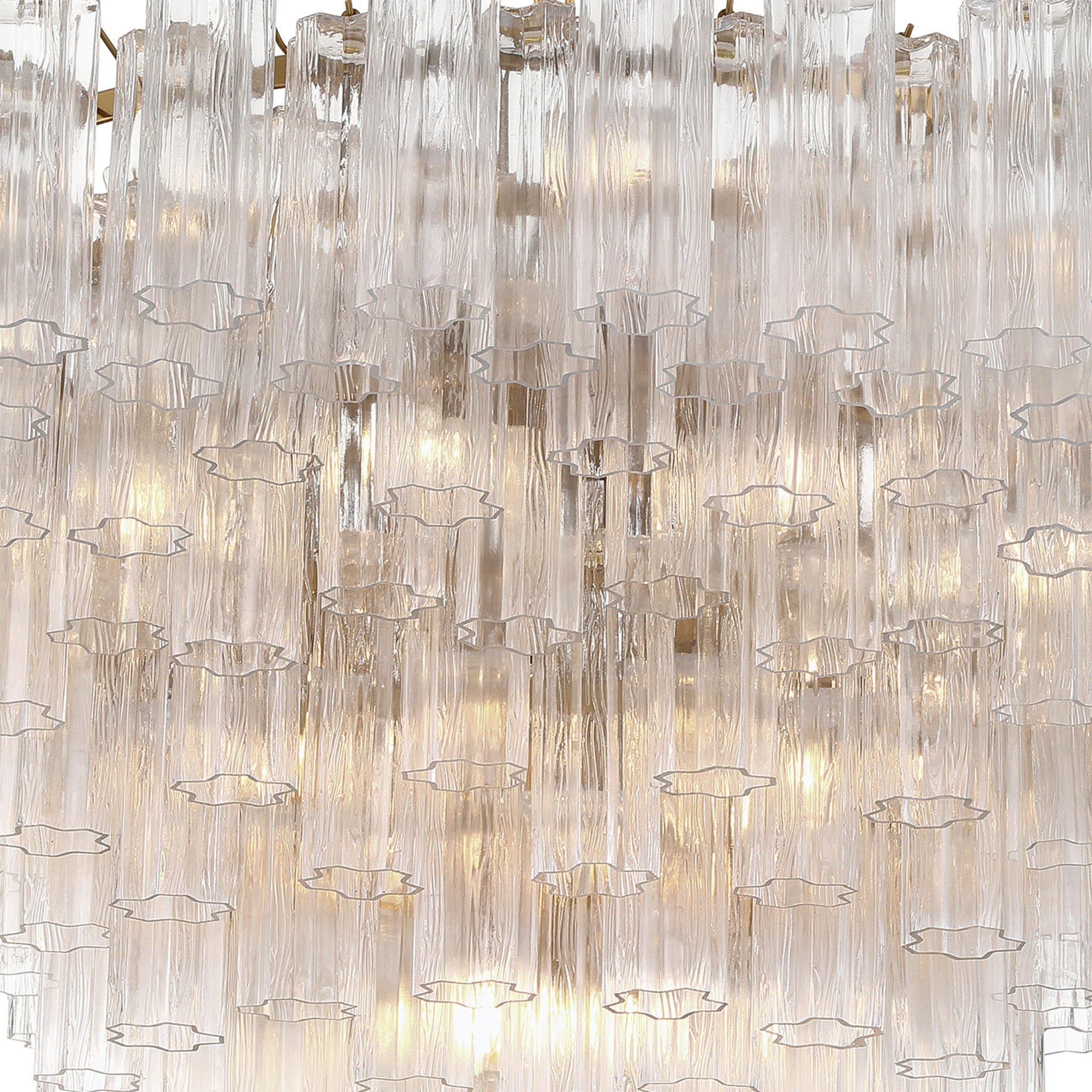 Addis 49'' Aged Brass Chandelier Clear 49"W x 42.5"H x 49"D