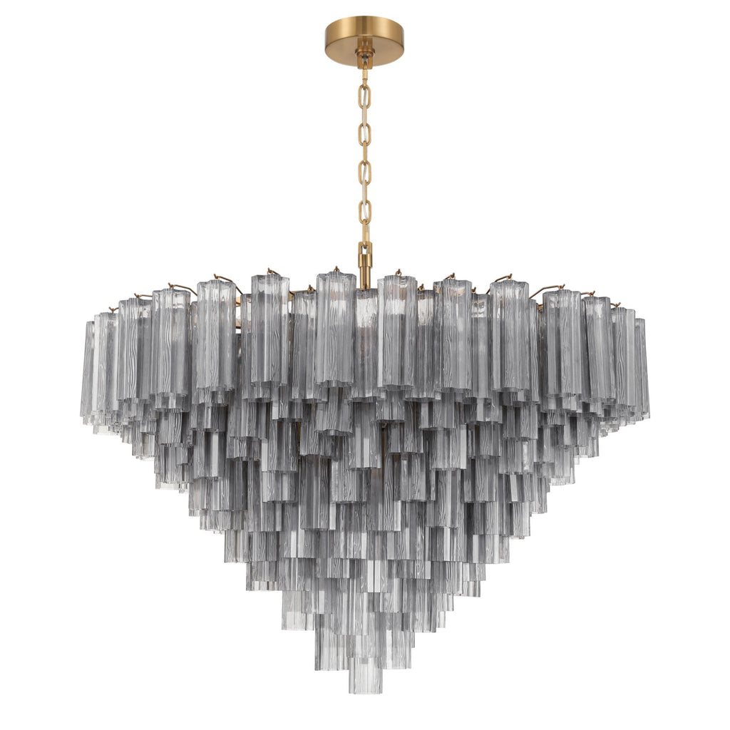 Addis 49'' Aged Brass Chandelier Gray 49"W x 42.5"H x 49"D