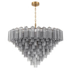 Addis 49'' Aged Brass Chandelier Gray 49"W x 42.5"H x 49"D