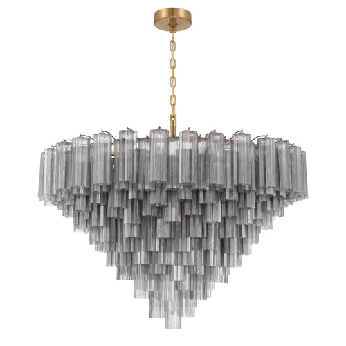 Addis 49'' Aged Brass Chandelier Gray 49"W x 42.5"H x 49"D