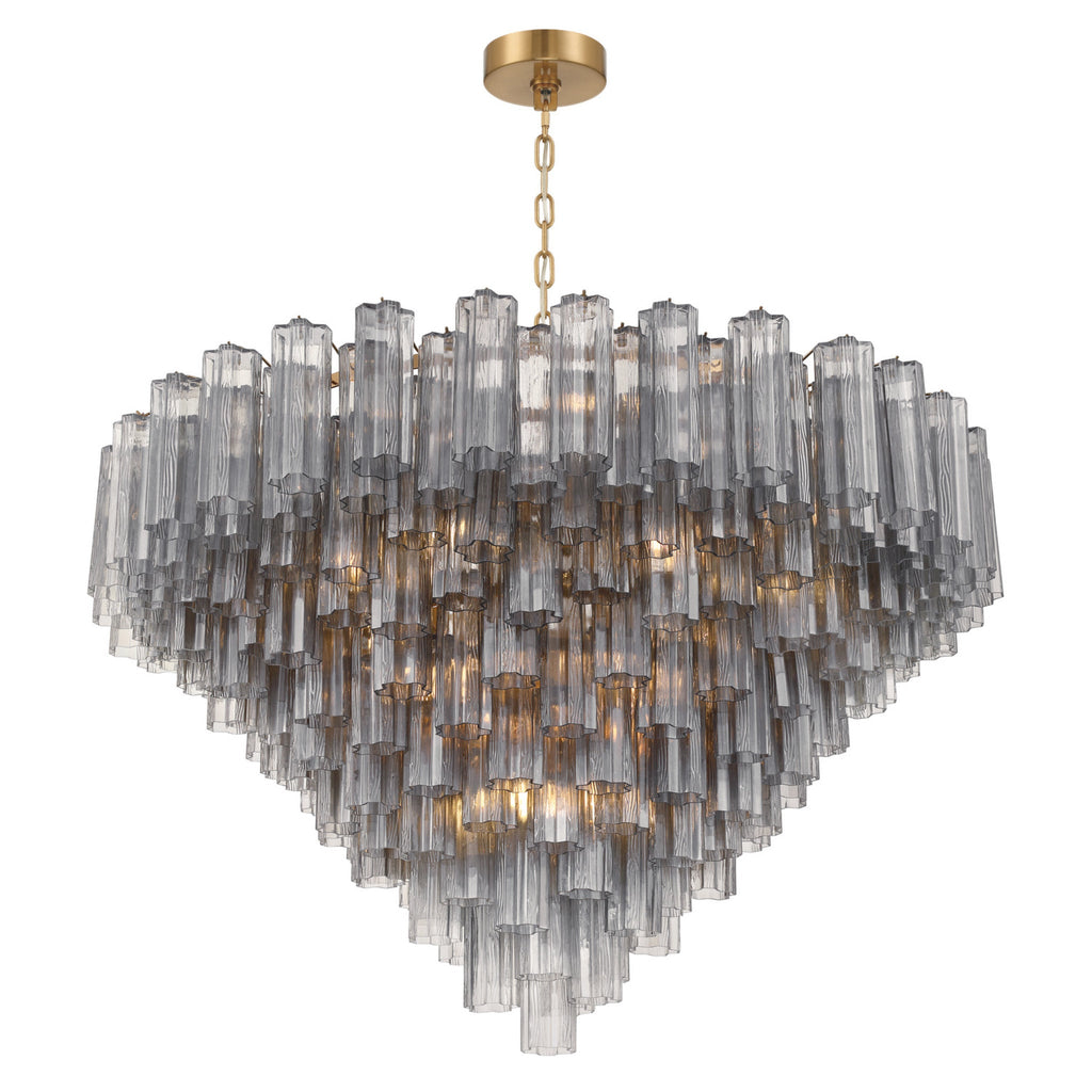 Addis 49'' Aged Brass Chandelier Gray 49"W x 42.5"H x 49"D