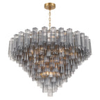 Addis 49'' Aged Brass Chandelier Gray 49"W x 42.5"H x 49"D