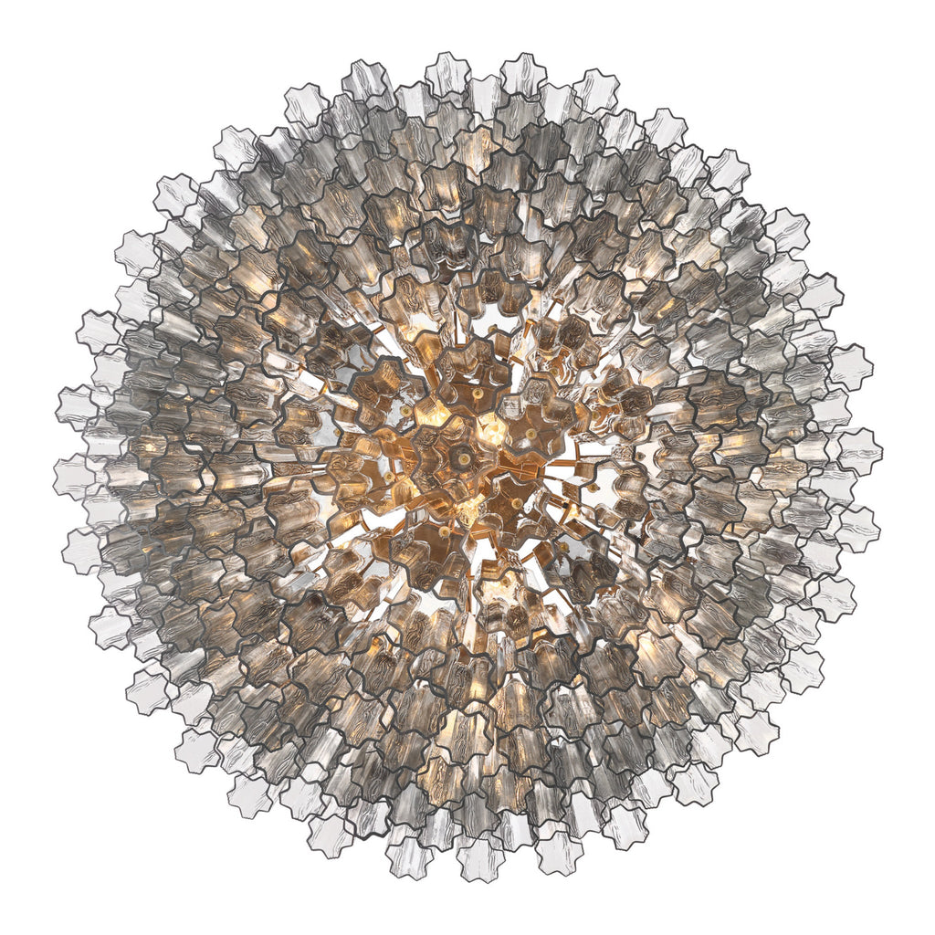 Addis 49'' Aged Brass Chandelier Gray 49"W x 42.5"H x 49"D