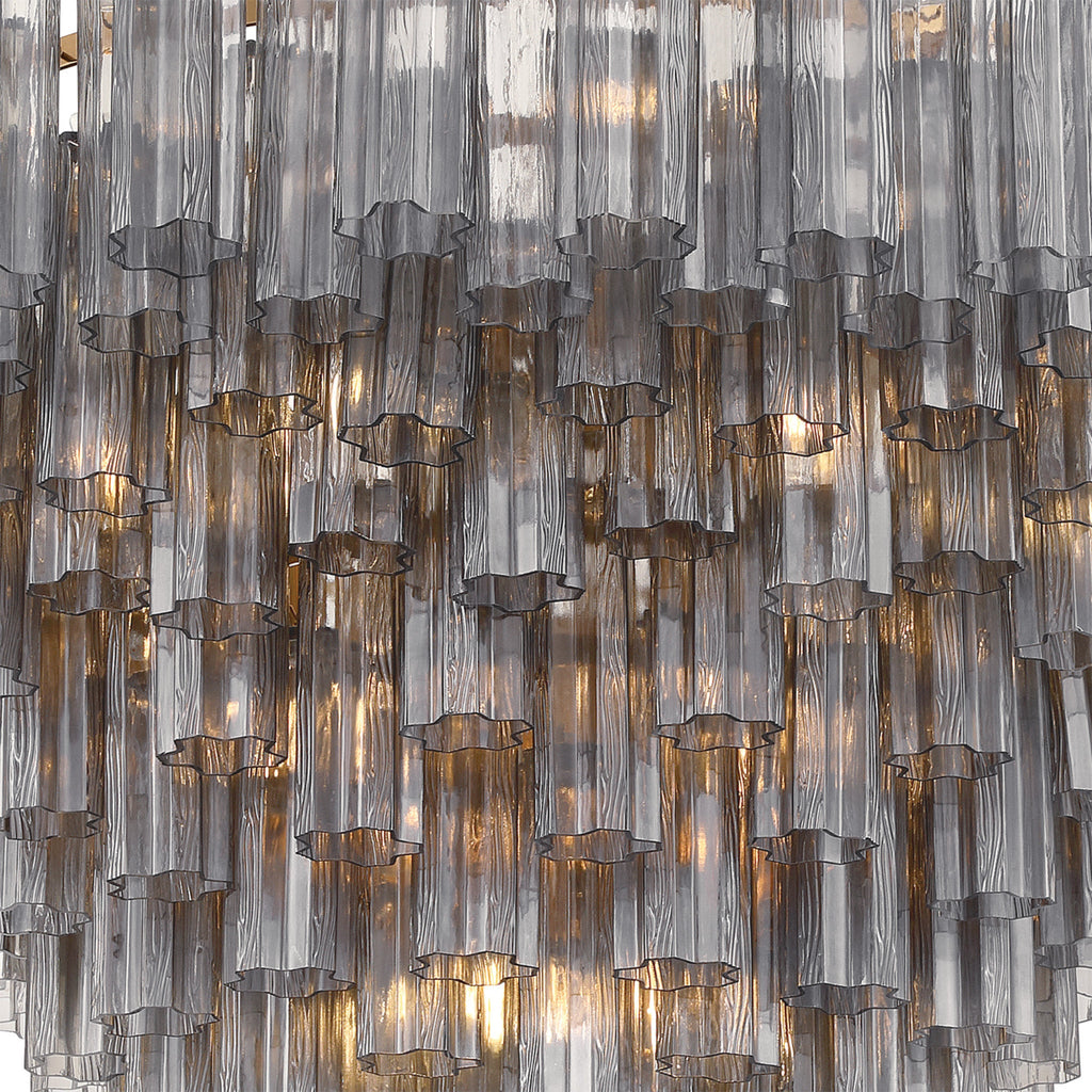 Addis 49'' Aged Brass Chandelier Gray 49"W x 42.5"H x 49"D