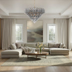 Addis 49'' Aged Brass Chandelier Gray 49"W x 42.5"H x 49"D