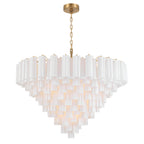 Addis 49'' Aged Brass Chandelier White 49"W x 42.5"H x 49"D