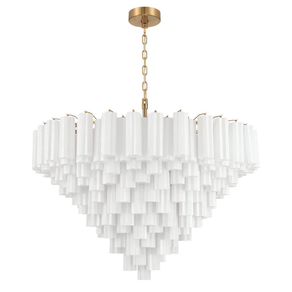Addis 49'' Aged Brass Chandelier White 49"W x 42.5"H x 49"D